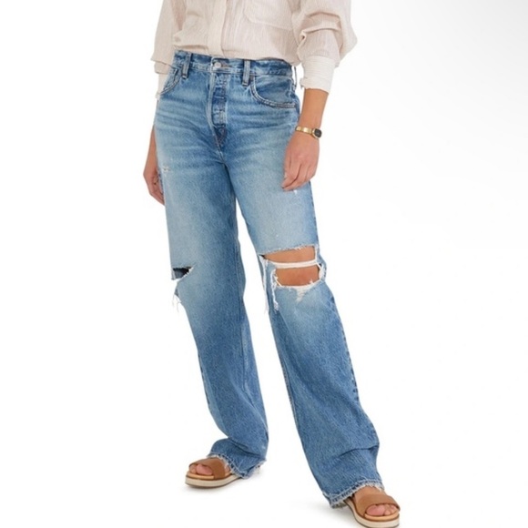 Etica Altin Ripped Slouchy Boyfriend Jeans - Picture 3 of 9